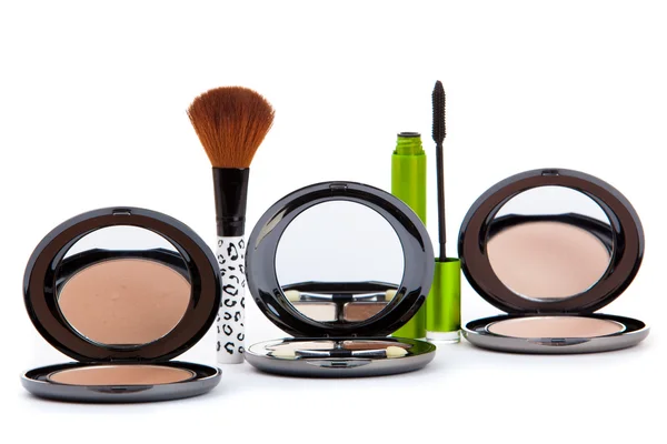 Various cosmetics isolated over white. Makeup products — Stock Photo, Image