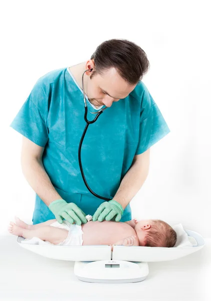 Γιατρός με ένα μωρό — Φωτογραφία Αρχείου
