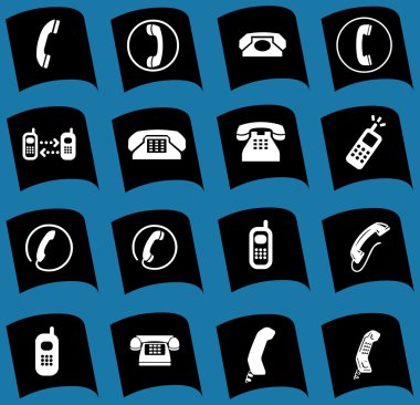 Phone icons, signs, illustrations set. telephone icons collection. clipart