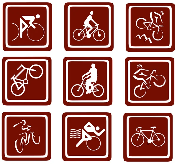 Ícones de bicicletas . — Fotografia de Stock