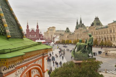 View of Red Square in Moscow clipart