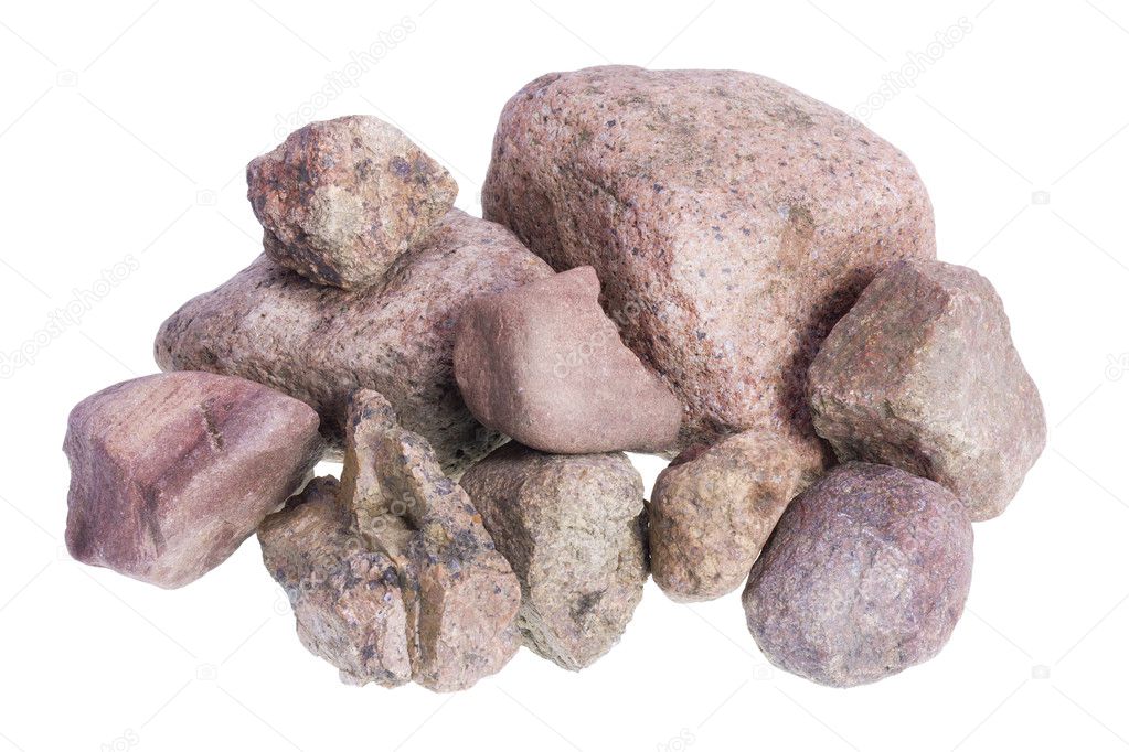 The red granite stones