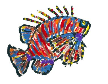 lionfish scoprionfish soyut resim