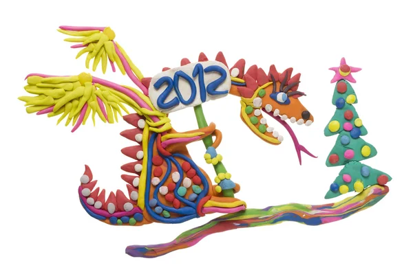 2012 - ano do dragão vermelho — Fotografia de Stock
