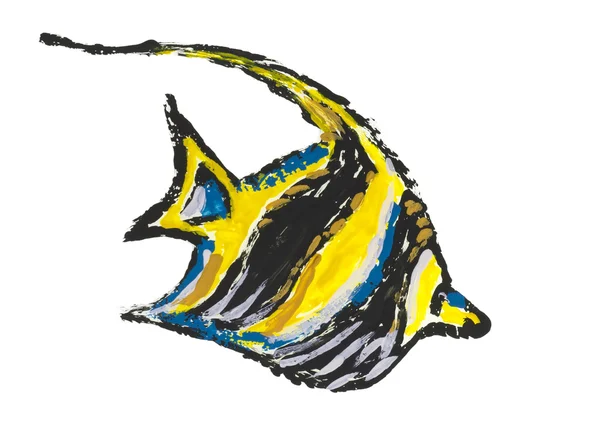Ερυθρά θάλασσα banner ψάρια απομονωθεί — Φωτογραφία Αρχείου