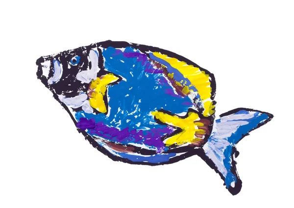 Acanthur dipinto pesce astratto — Foto Stock