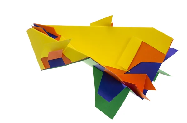 Фантастический бумажный самолет — стоковое фото
