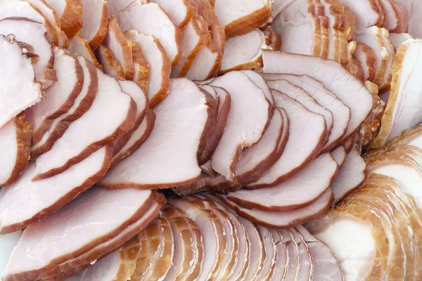 Ham meat bacon background — Stock Photo, Image