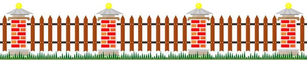 Long fence from bricks — Stock Photo, Image