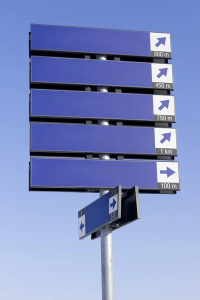 Blue road sign — Stock Photo, Image