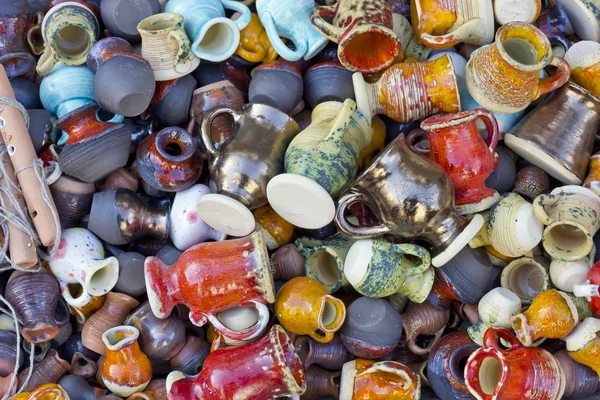 Brocche e tazze di ceramica — Foto Stock