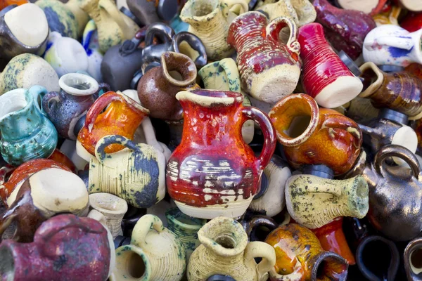 Jarros e copos de cerâmica — Fotografia de Stock