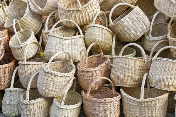 Wattled baskets background — Stock Photo, Image