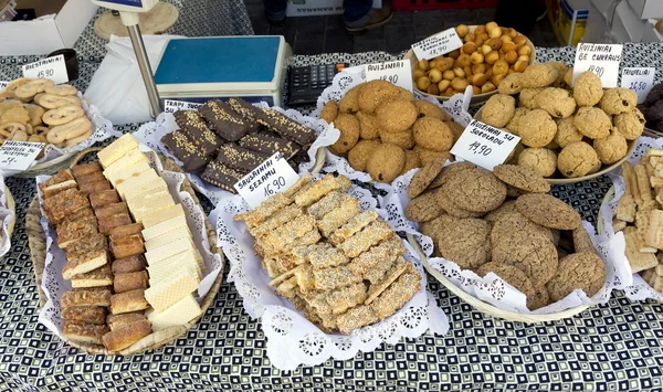 Allsorts cookies säljs på gatan — Stockfoto