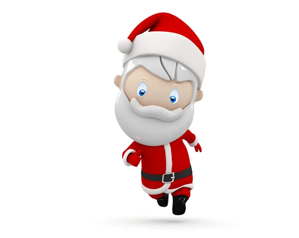 Санта в поспіху! соціальні 3d-персонажів: Санта-Клаус в поспіх Різдво та новий рік концепції. нові постійно зростаючий колекція виразні унікальний картка зображень. ізольовані. — стокове фото
