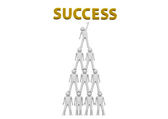 Pyramide des Erfolgs - Sammlung von Massen