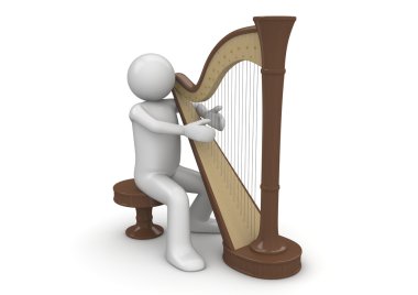 Harpist clipart