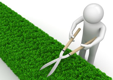 Nature collection - Gardener with garden shears clipart