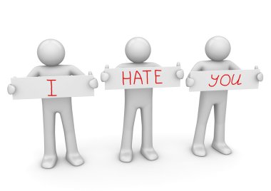 I HATE YOU banner to place your text clipart