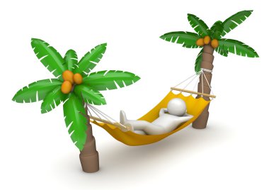 Lifestyle collection - Lying in hammock clipart