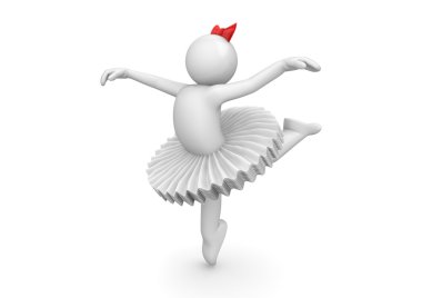 Ballerina dancing in tutu clipart