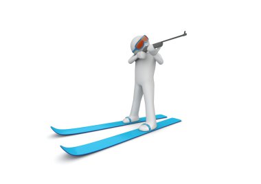 Biathlonist clipart