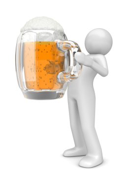 Lifestyle collection - Man with beer clipart