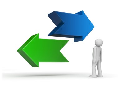 Choose your way - problem of choice series clipart