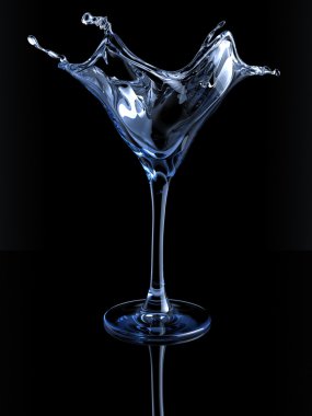 Splashing martini glass clipart