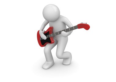 Emotional rock guitarist clipart