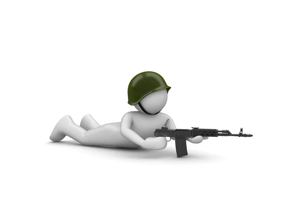 stock image Aiming Soldier in Ambush