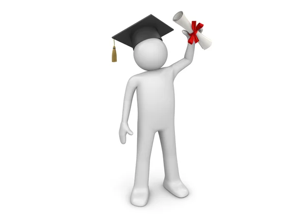 Lifestyle collection - Graduating student with diploma — Stock Photo, Image