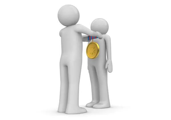 Lifestyle collection - Honouring with medal — Stock Photo, Image