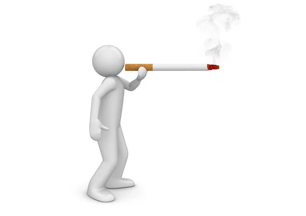 Raucher puffende Zigarette - Lifestylekollektion — Stockfoto