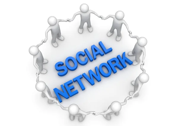 Sociala nätverk circle - begrepp samling — Stockfoto