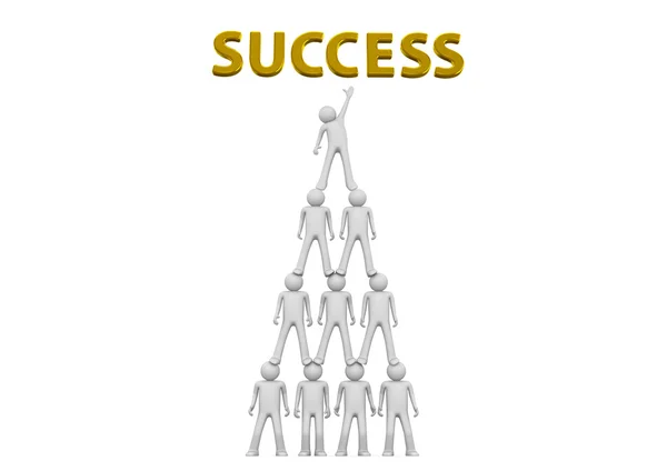 Pirámide del éxito - Colección de multitudes — Foto de Stock