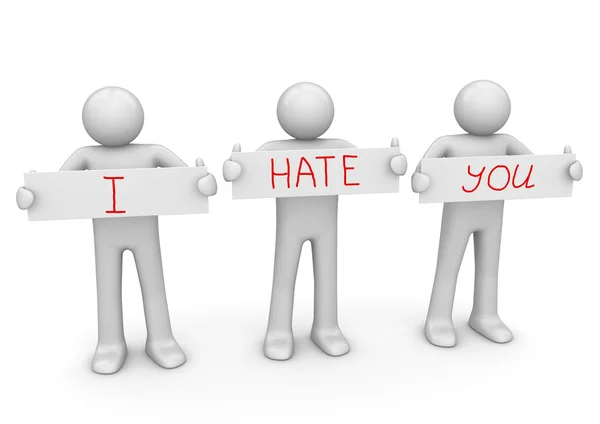 I HATE YOU banner to place your text — Stock Photo, Image