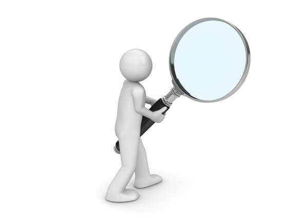 Searcher (3d isolated characters, business series)