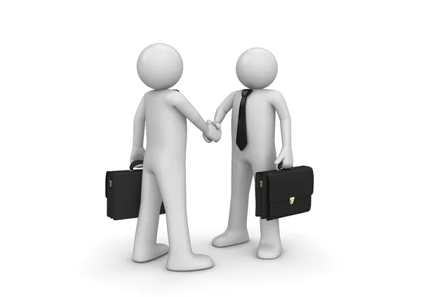 Handshaking dois homens de negócios — Fotografia de Stock