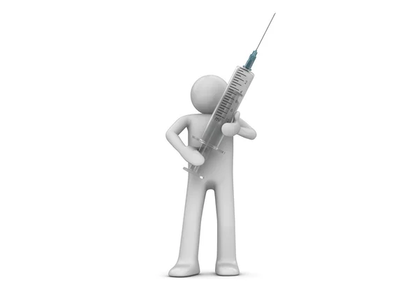 Strzykawka ze szczepionką — Zdjęcie stockowe