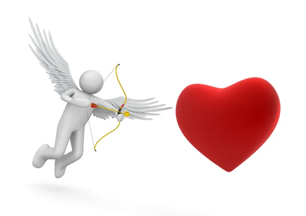 Cupido (amor, serie de San Valentín, personajes aislados 3d ) — Foto de Stock