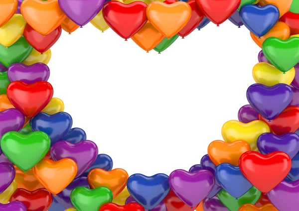 Globos de corazón de fondo (amor, San Valentín serie de día, personajes aislados 3d ) — Foto de Stock