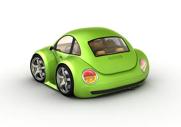 Крошечный зелёный автомобиль — стоковое фото