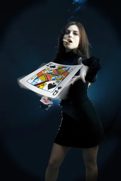 stock image Queen of spades