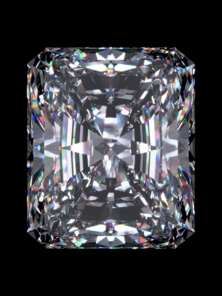 Diamante corte radiante — Fotografia de Stock