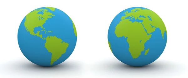 7000 px two hemispheres of a globe — Stock Photo, Image