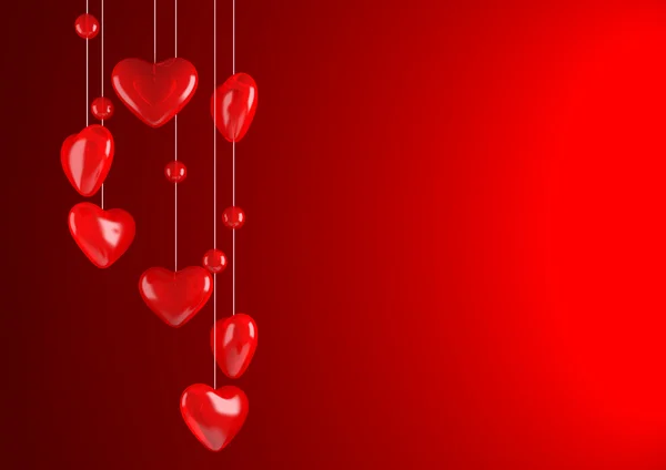 Красный Валентин фон — стоковое фото
