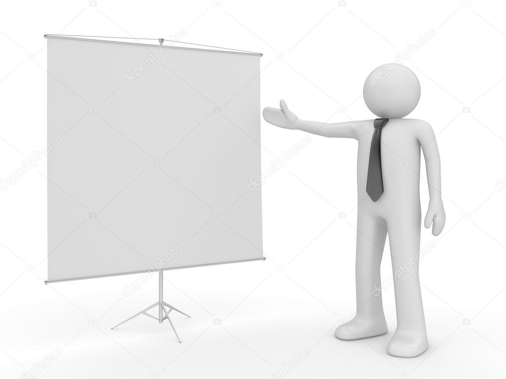 Man making presentation