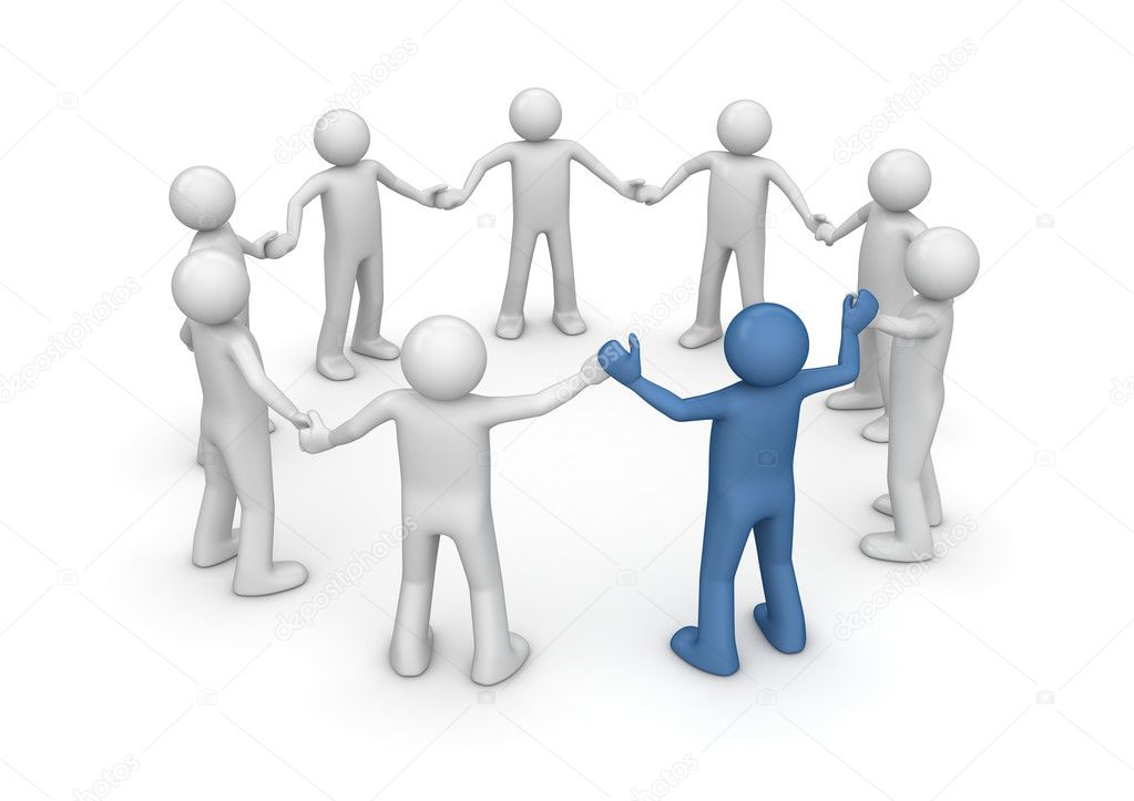 Team building (3d isolated characters, business series)