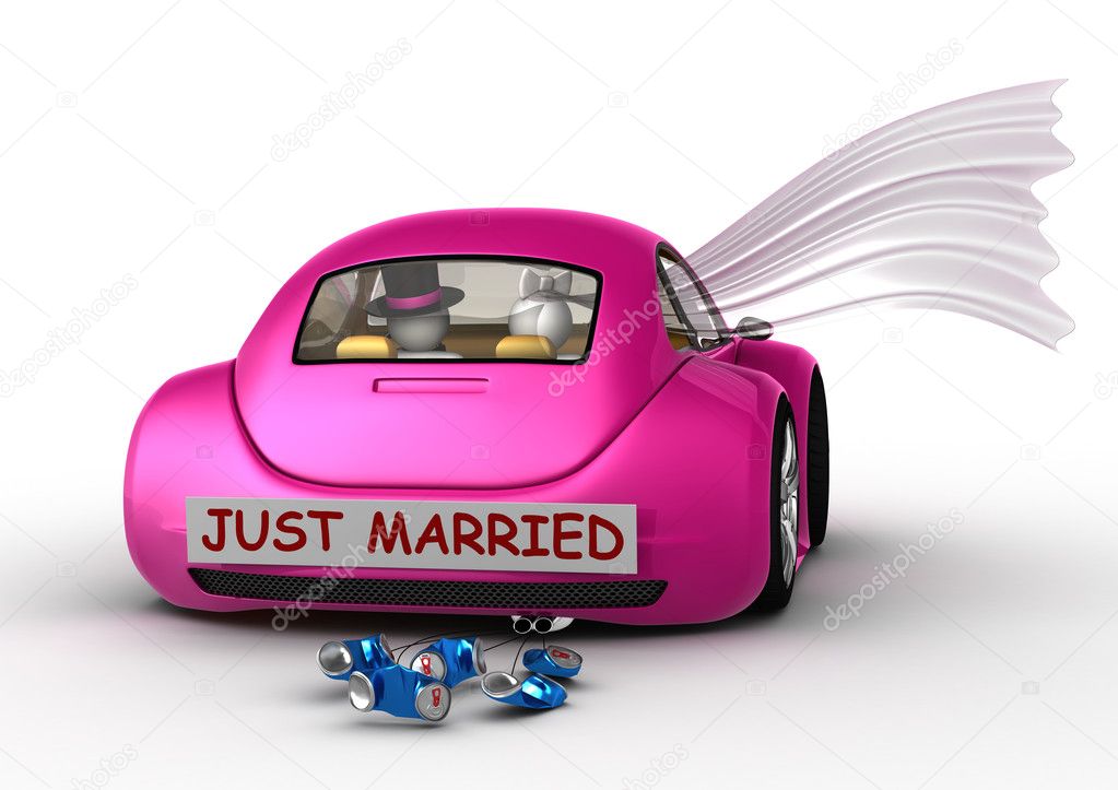 Lifestyle collection - Just married in the car